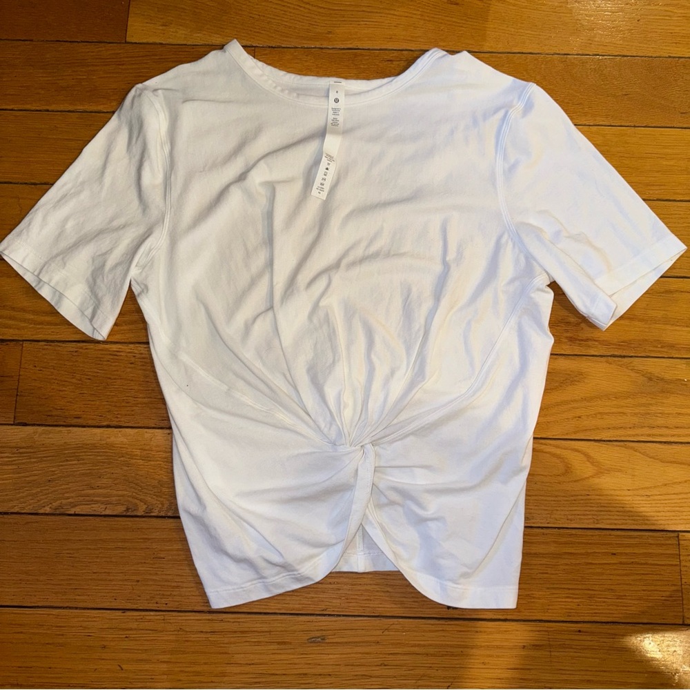 COPY - NWOT lululemon white knot top